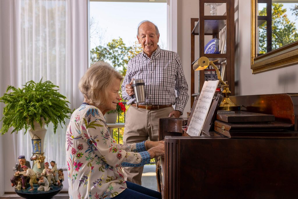 woman playing piano