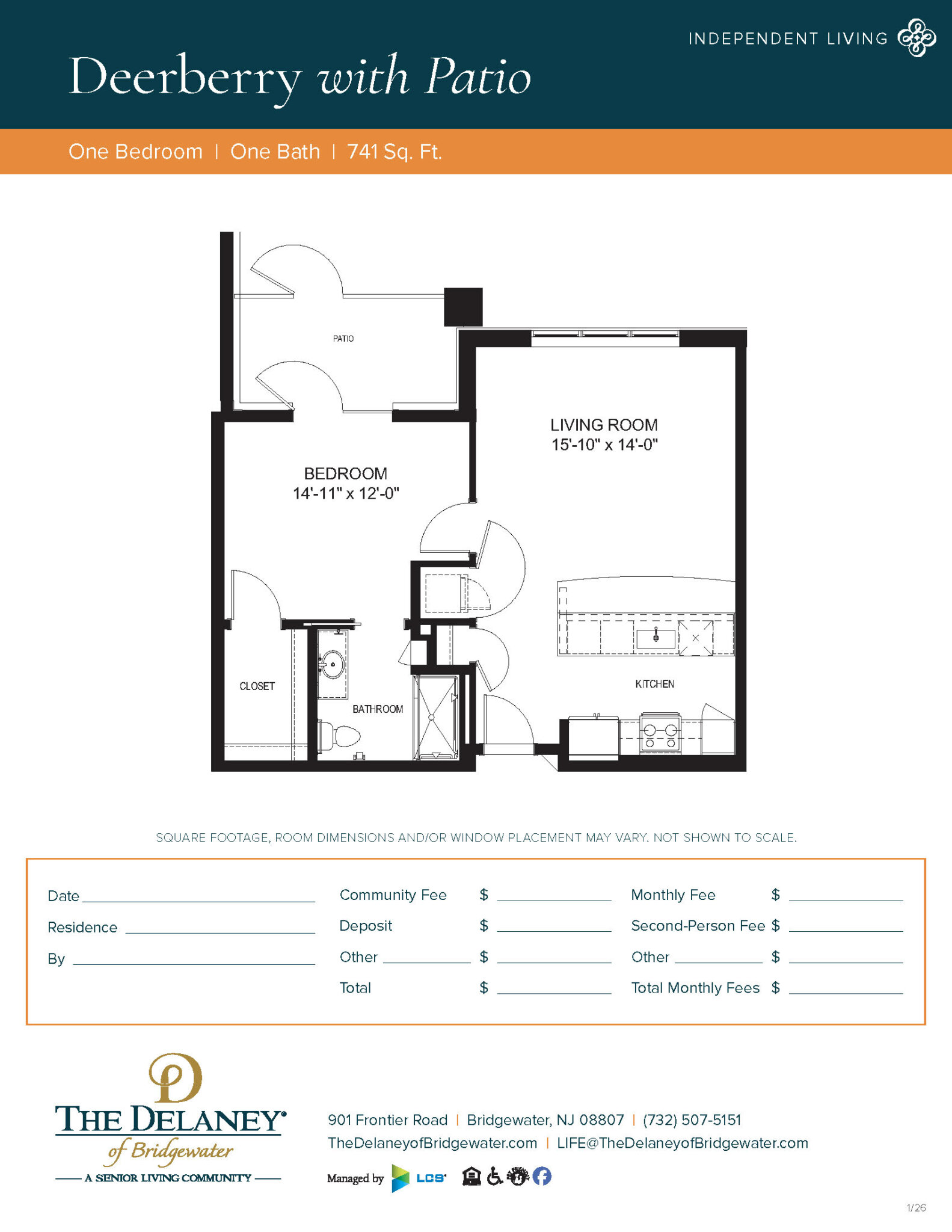 Deerberry with Patio floor plan