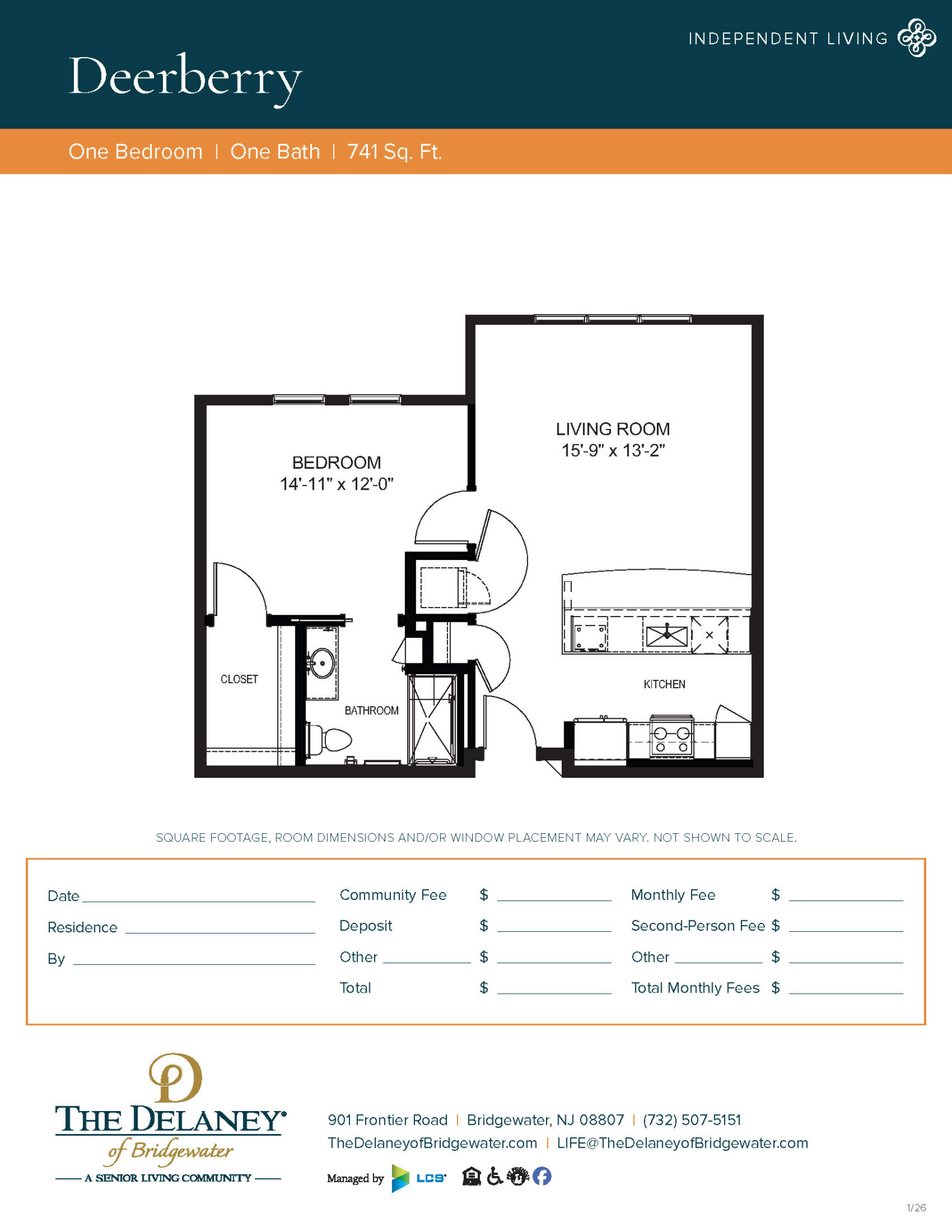 Deerberry floor plan
