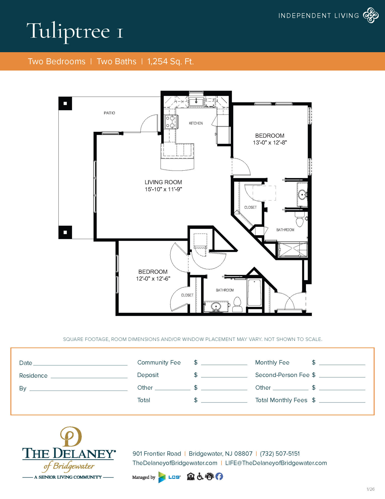Tulip tree 1 floor plan